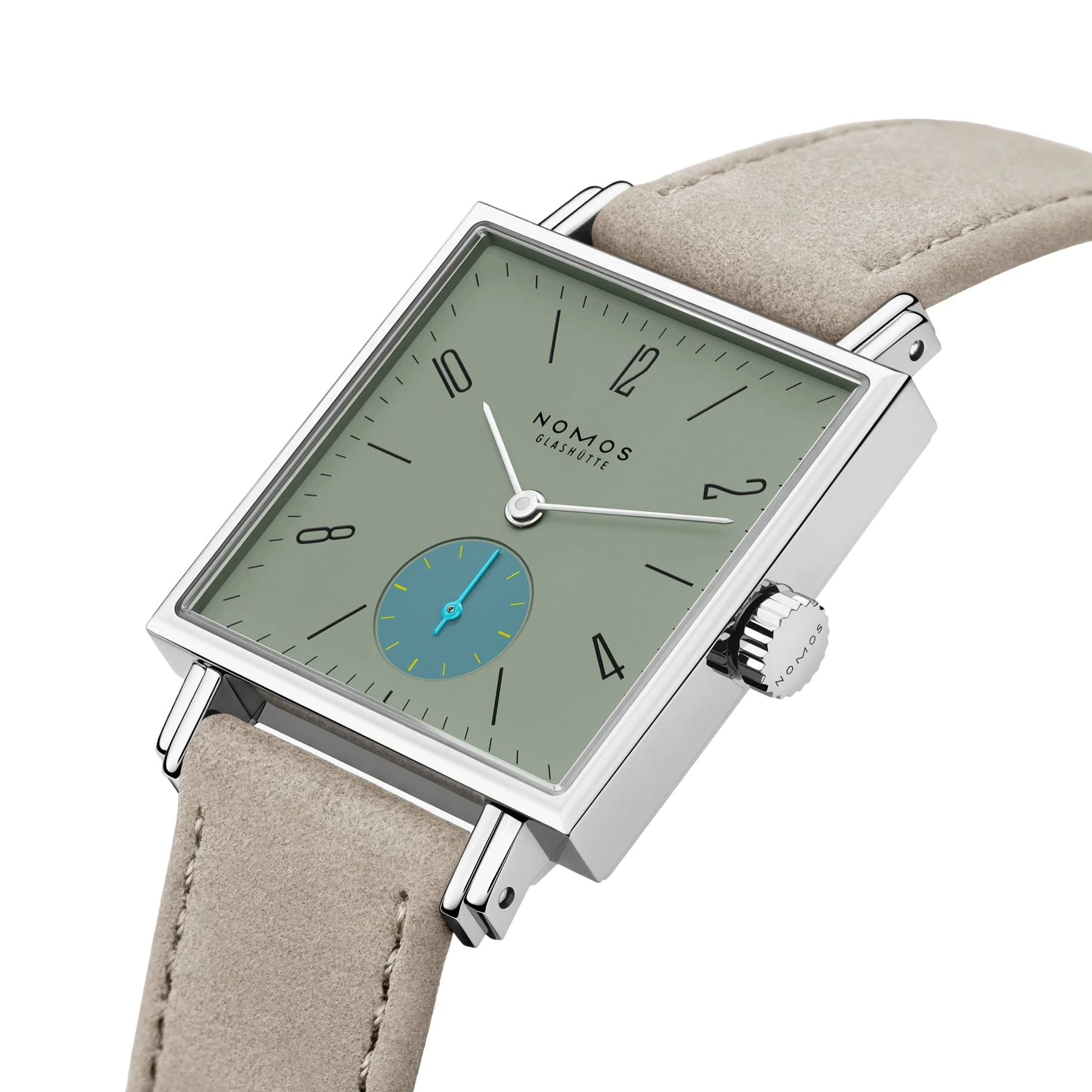 Tetra Salvia Sapphire Back 29.5mm - Sage Green on Strap - Image 2