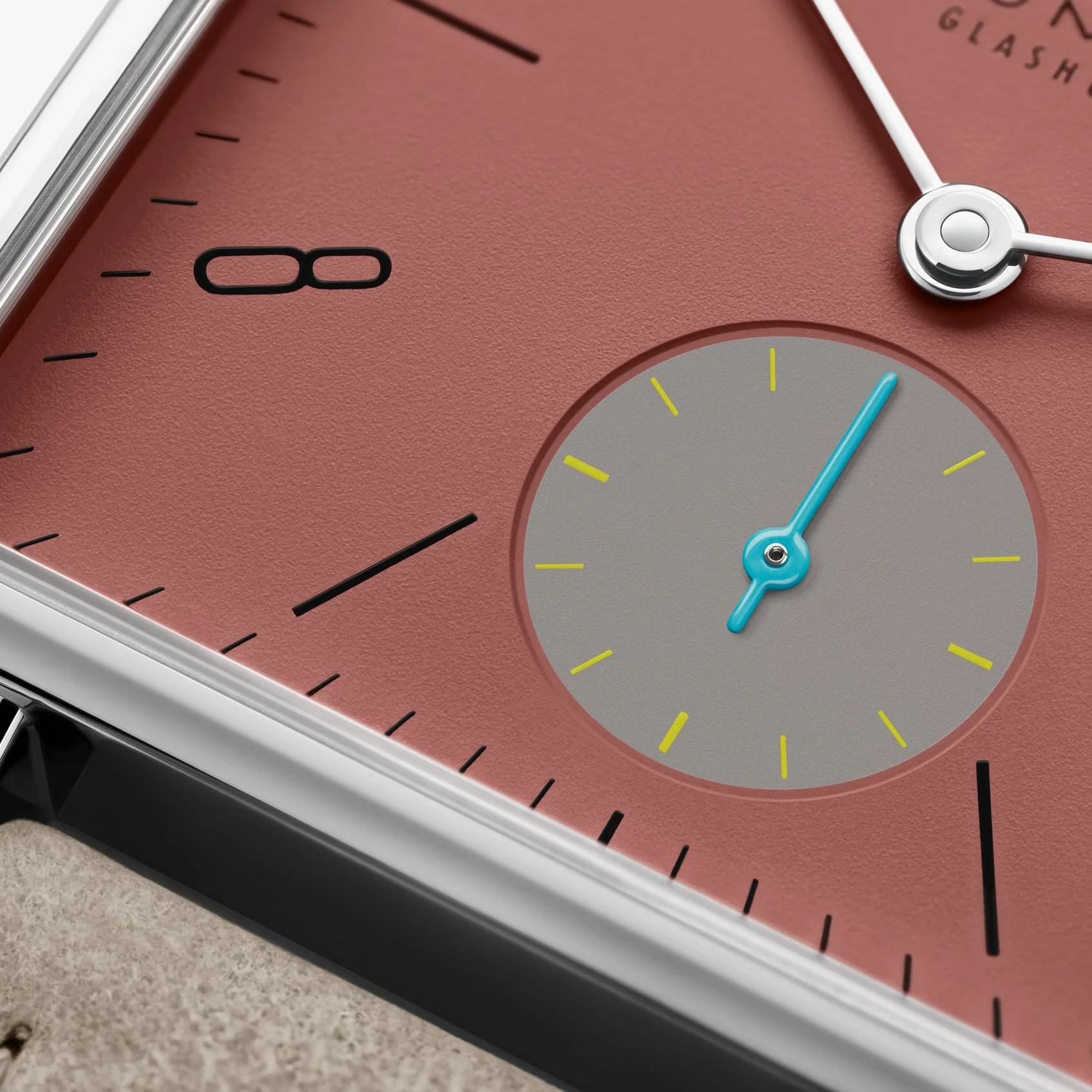Tetra Terra Sapphire Back 29.5mm - Terracotta Red on Strap - Image 4