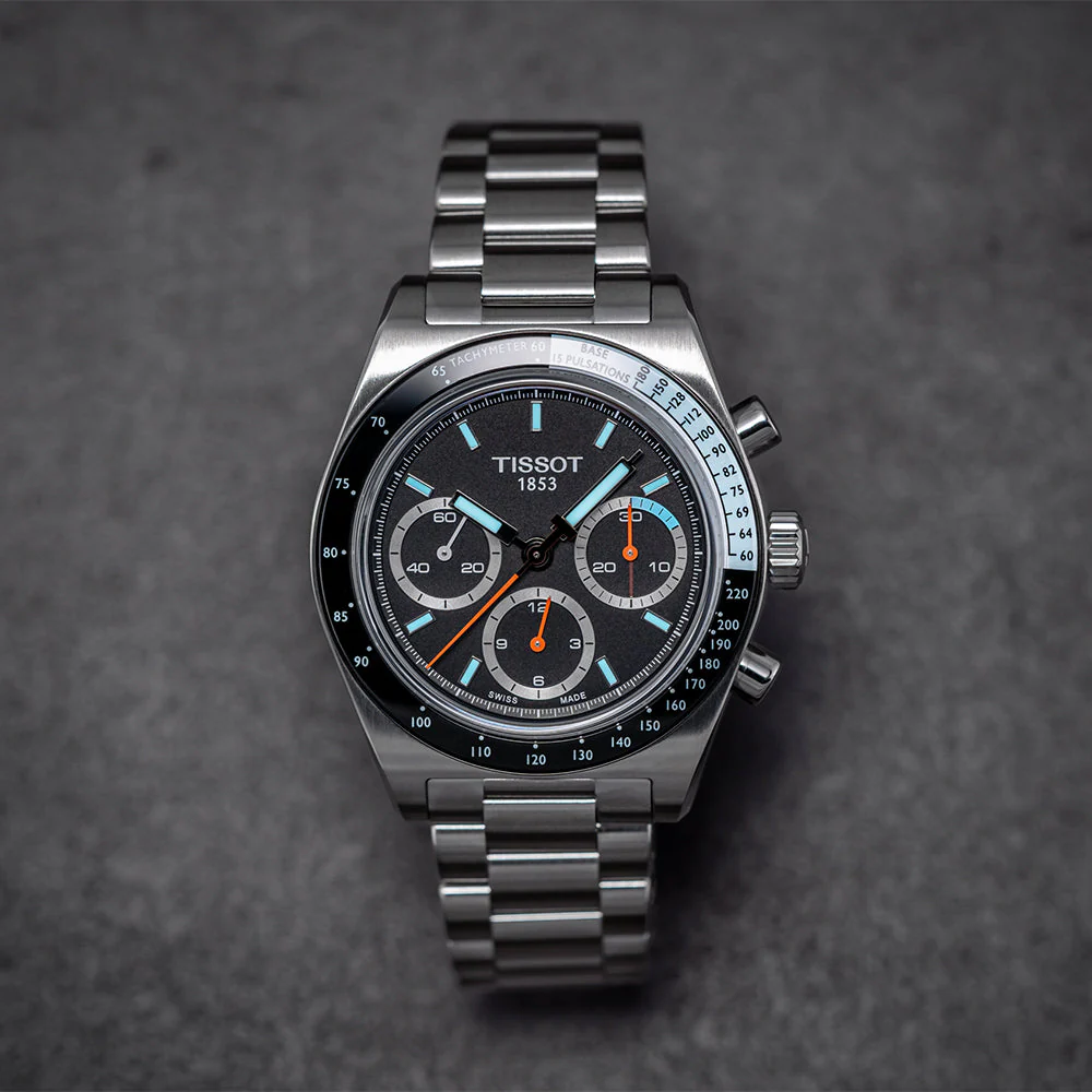 PR516 Mechanical Chronograph 41mm - Black on Bracelet - Image 2