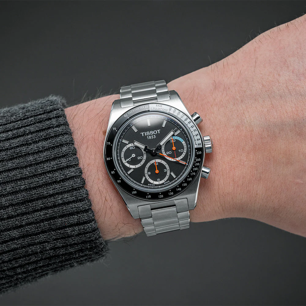PR516 Mechanical Chronograph 41mm - Black on Bracelet - Image 3