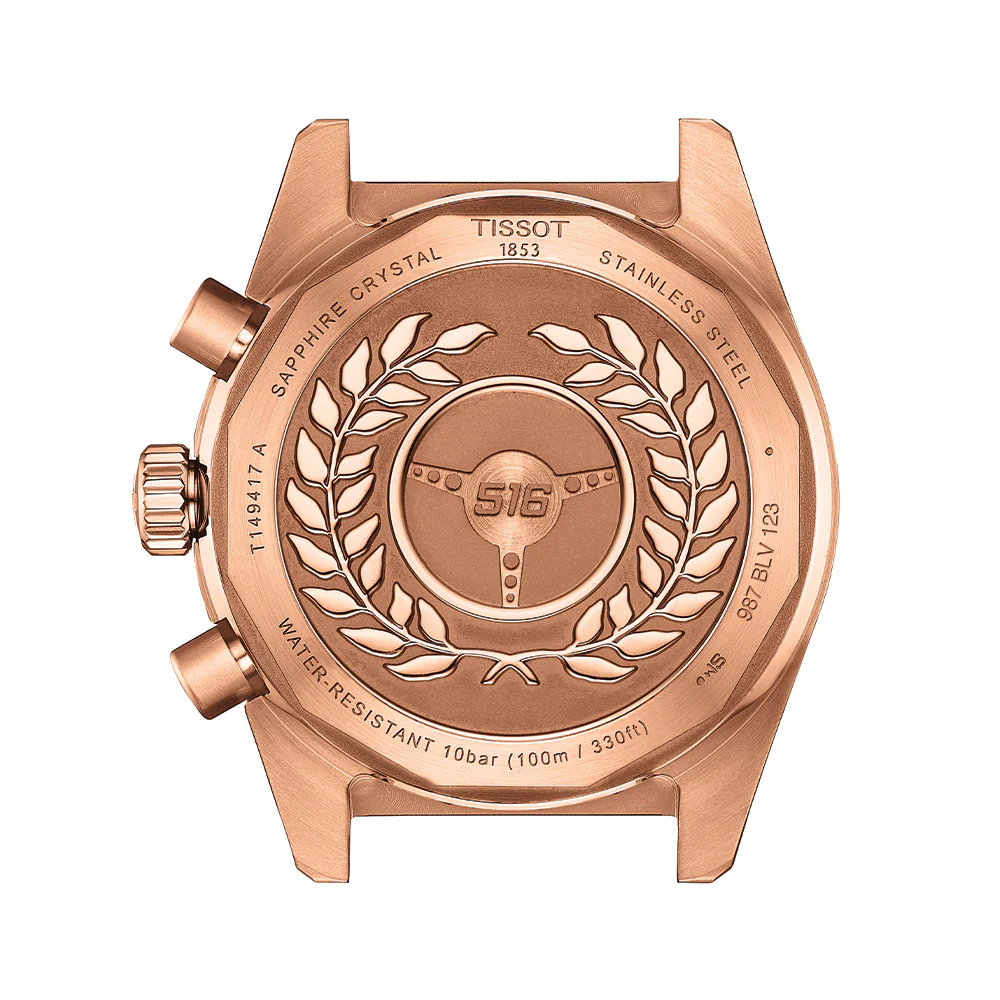 PR516 Quartz Chronograph Rose Gold PVD 40mm - Black on Bracelet - Image 3