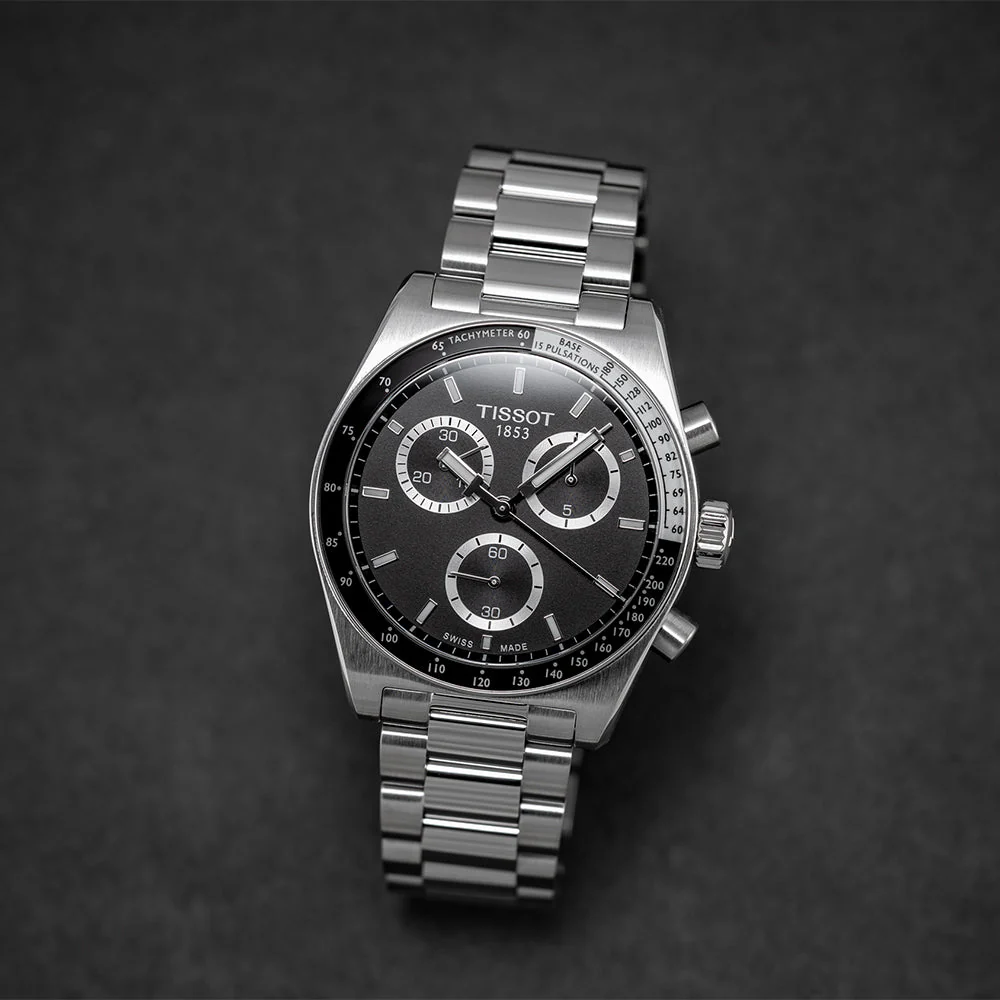 PR516 Quartz Chronograph 40mm - Black on Bracelet - Image 2