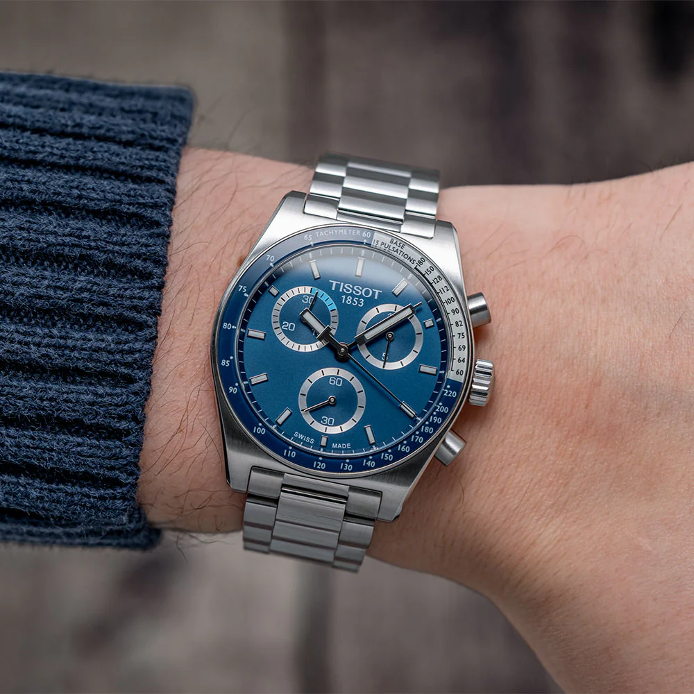 PR516 Quartz Chronograph 40mm - Blue on Bracelet - Image 3
