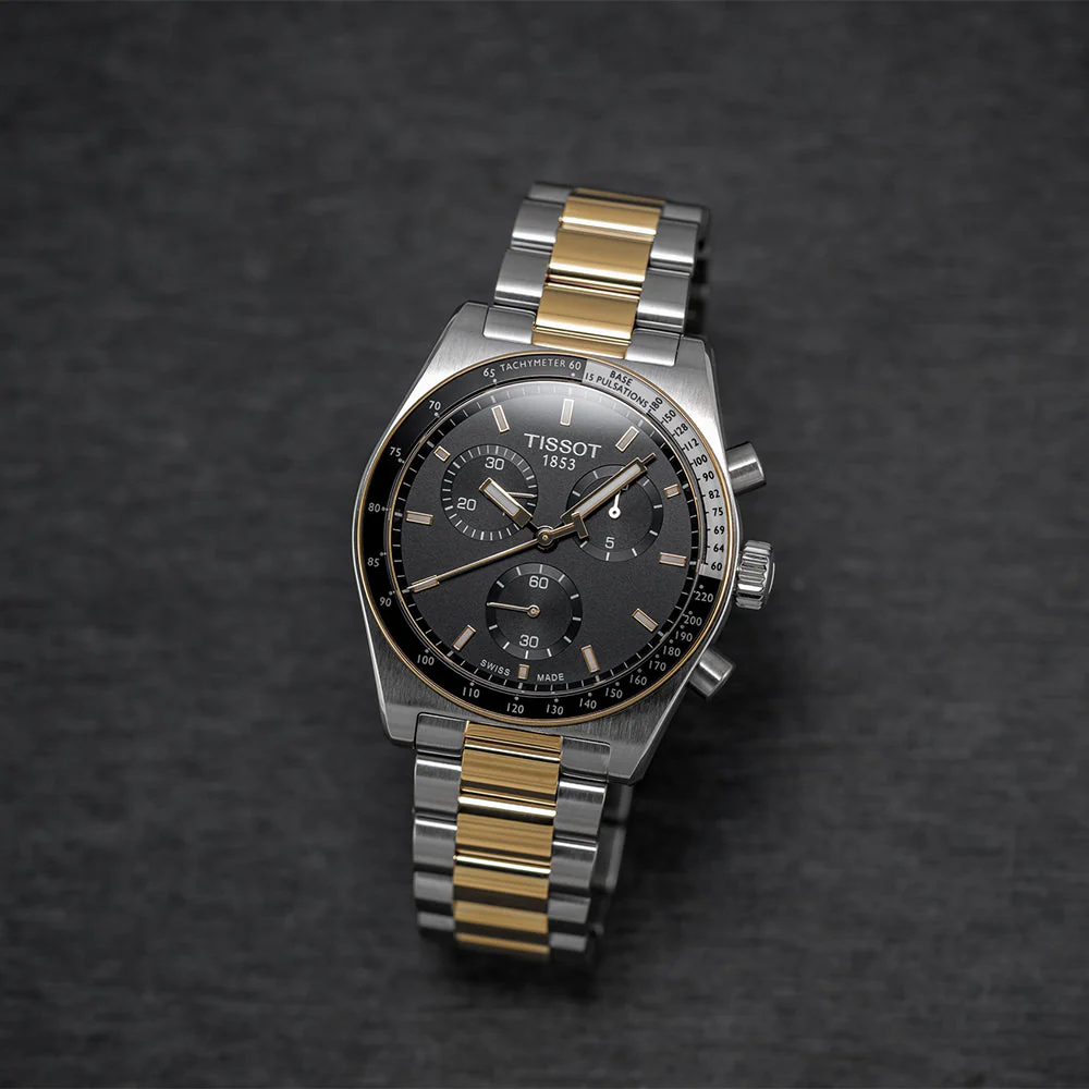 PR516 Quartz Chronograph Two-Toned 40mm - Black on Bracelet - Image 2