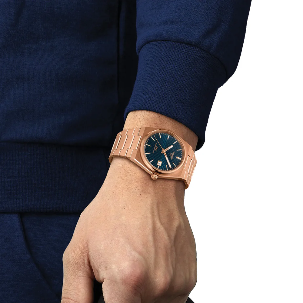PRX Powermatic 80 Rose Gold 40mm - Blue on Bracelet - Image 2
