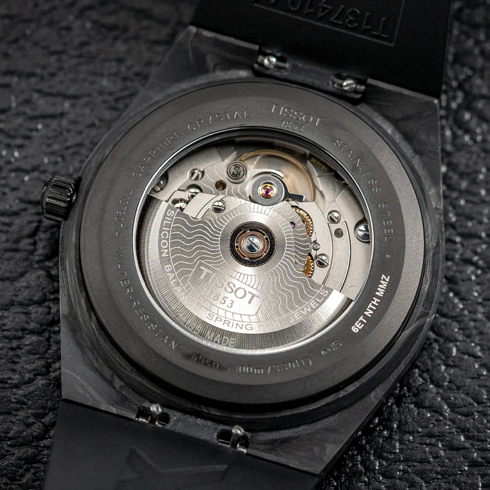 PRX Carbon Powermatic 80 40mm - Black on Rubber Strap - Image 6