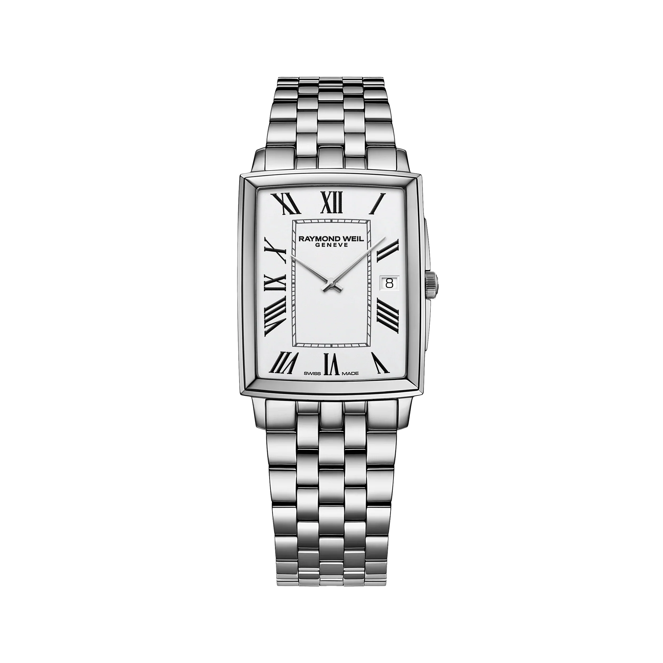 Toccata Square 37mm - White on Bracelet