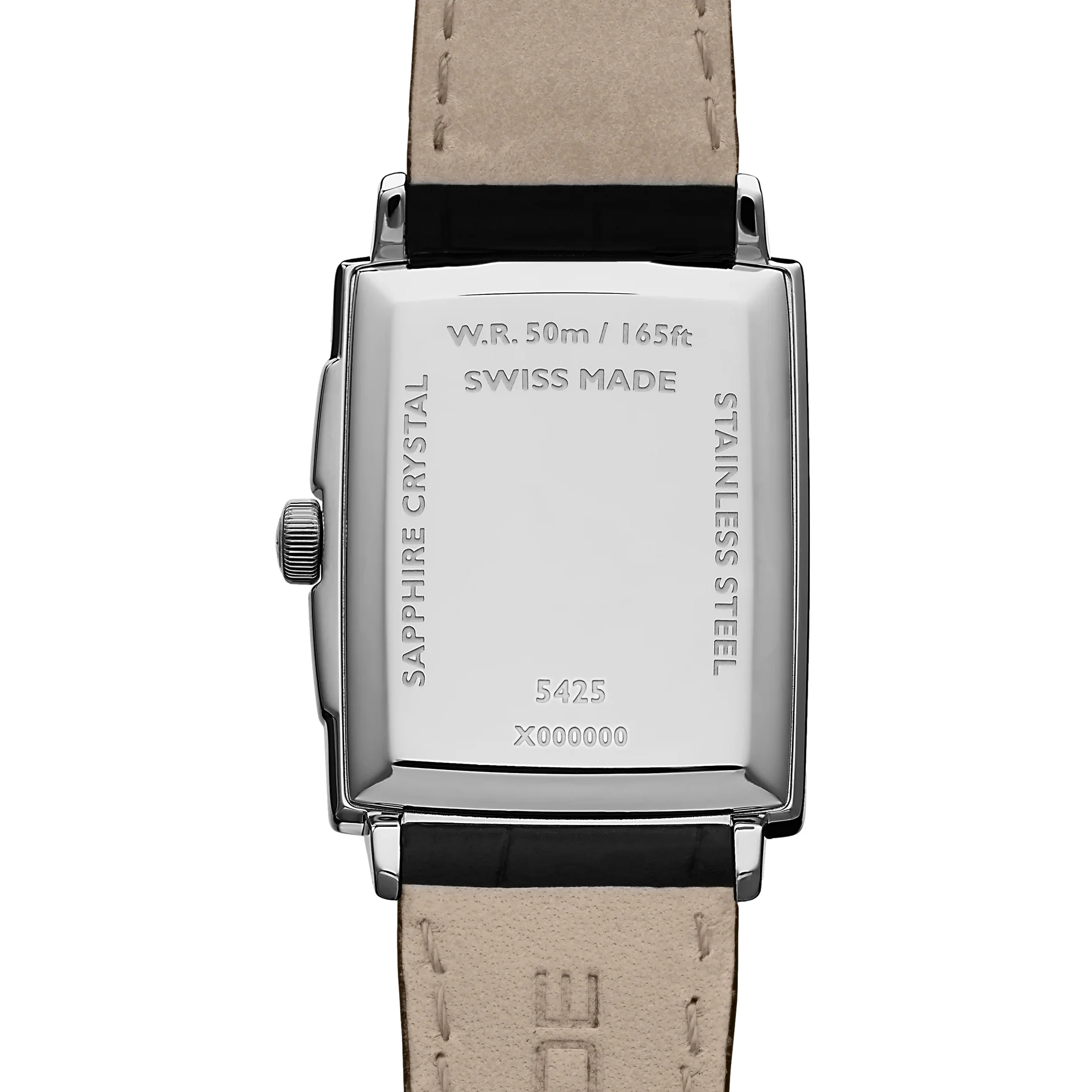 Toccata Square 37mm - White on Leather Strap - Image 4
