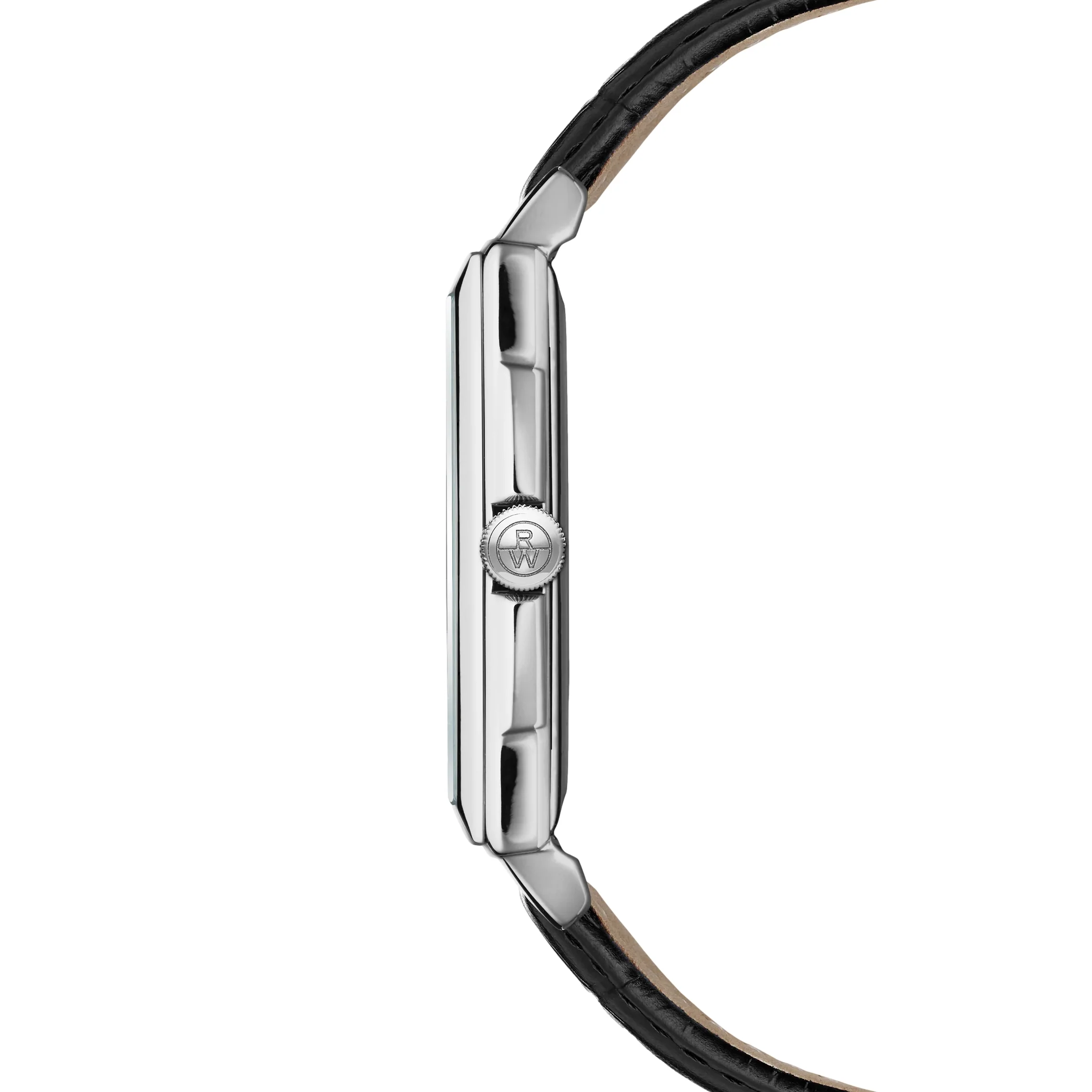 Toccata Square 37mm - White on Leather Strap - Image 5