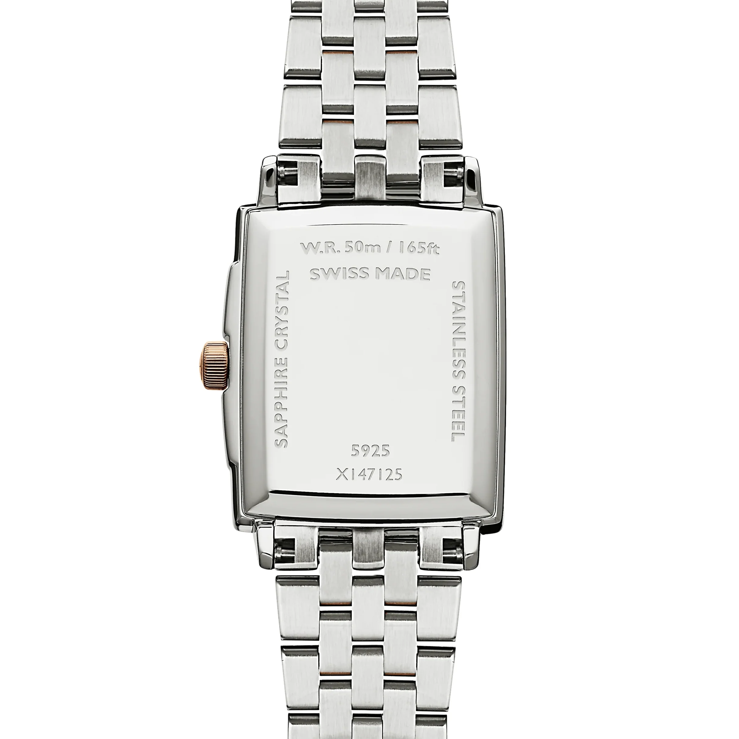 Toccata Square Rose Gold Two-Tone 37mm - White on Bracelet - Image 2