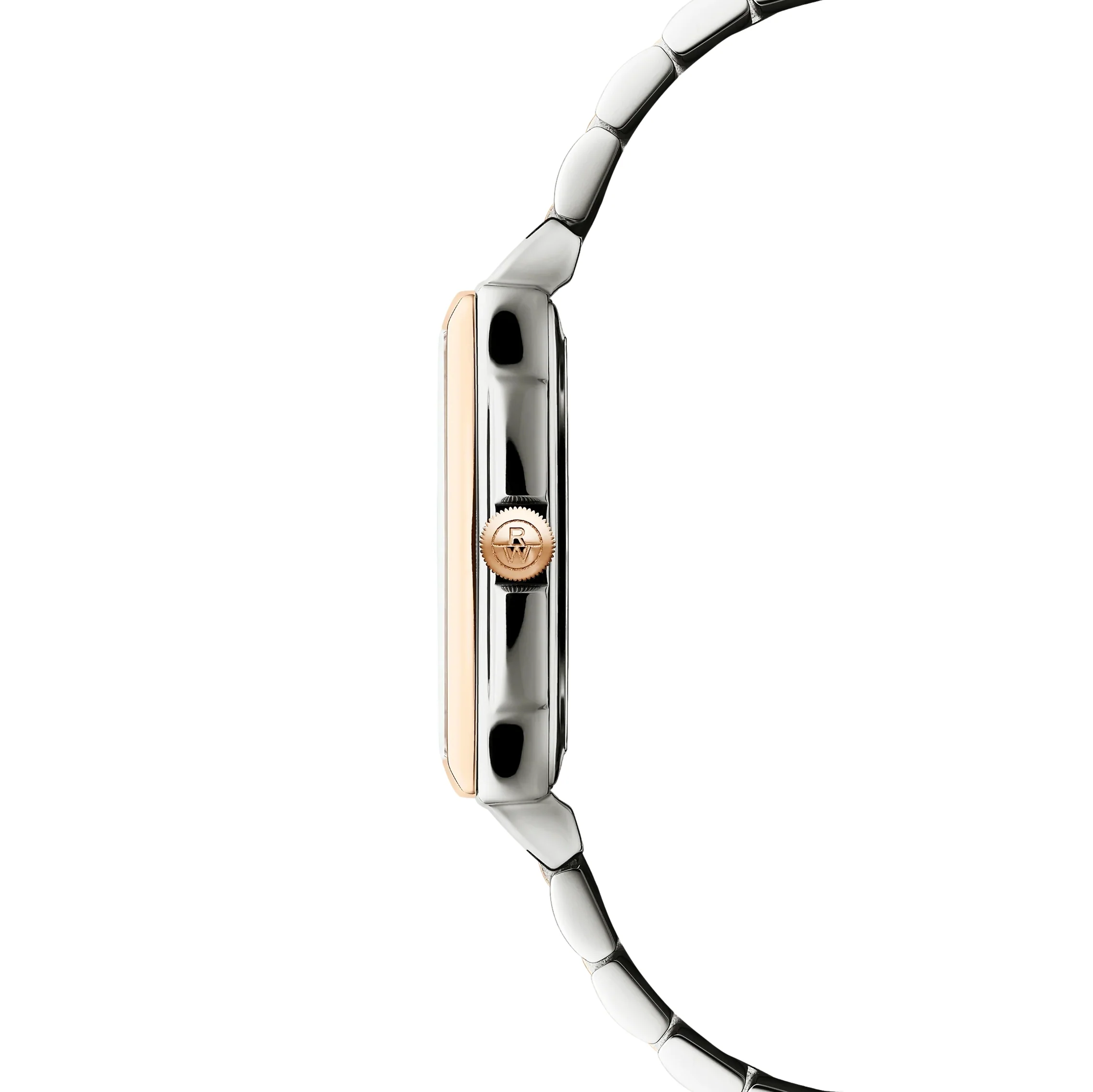 Toccata Square Rose Gold Two-Tone 37mm - White on Bracelet - Image 3
