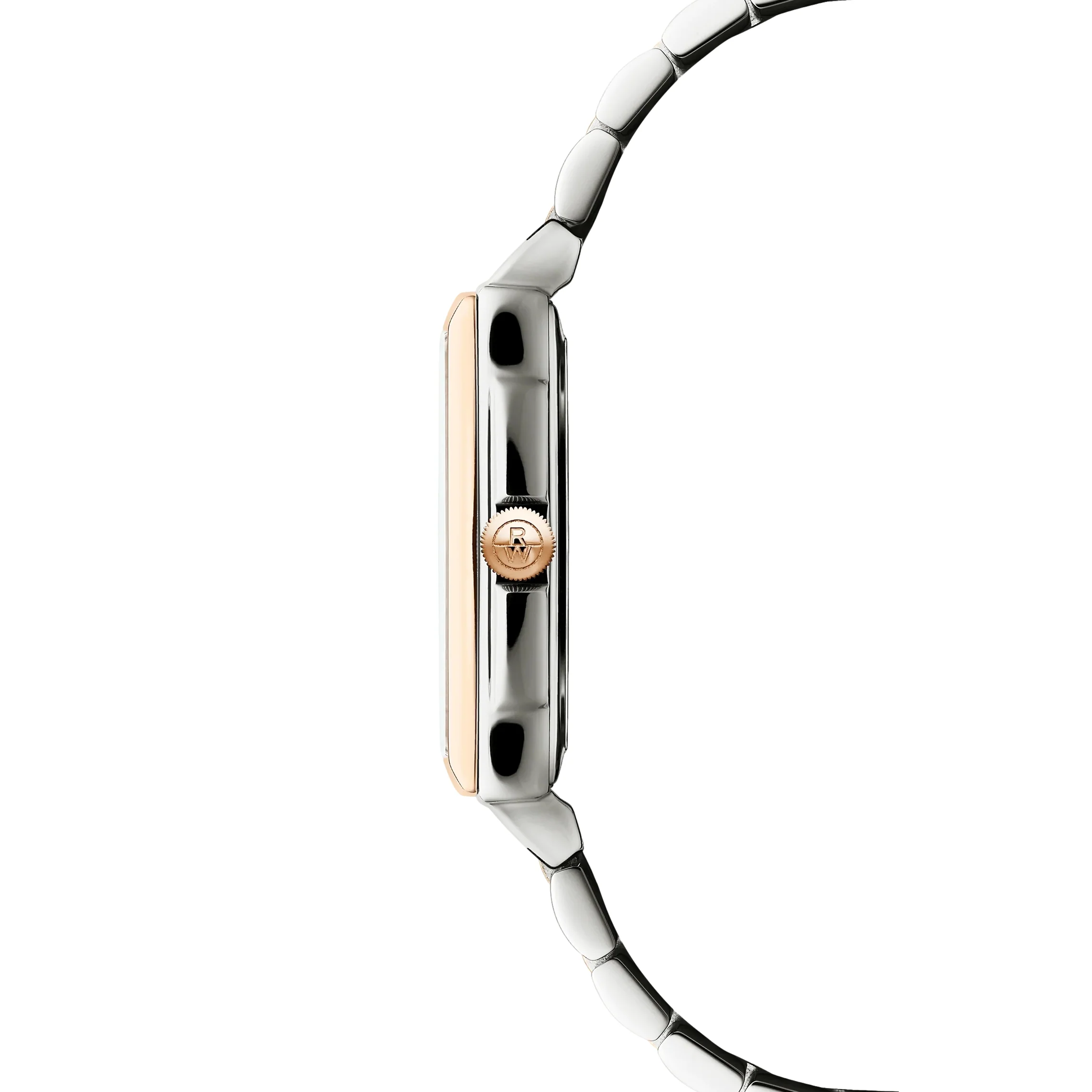Toccata Square Rose Gold Two-Tone 28mm - Mother of Pearl w/ Diamonds on Bracelet - Image 3