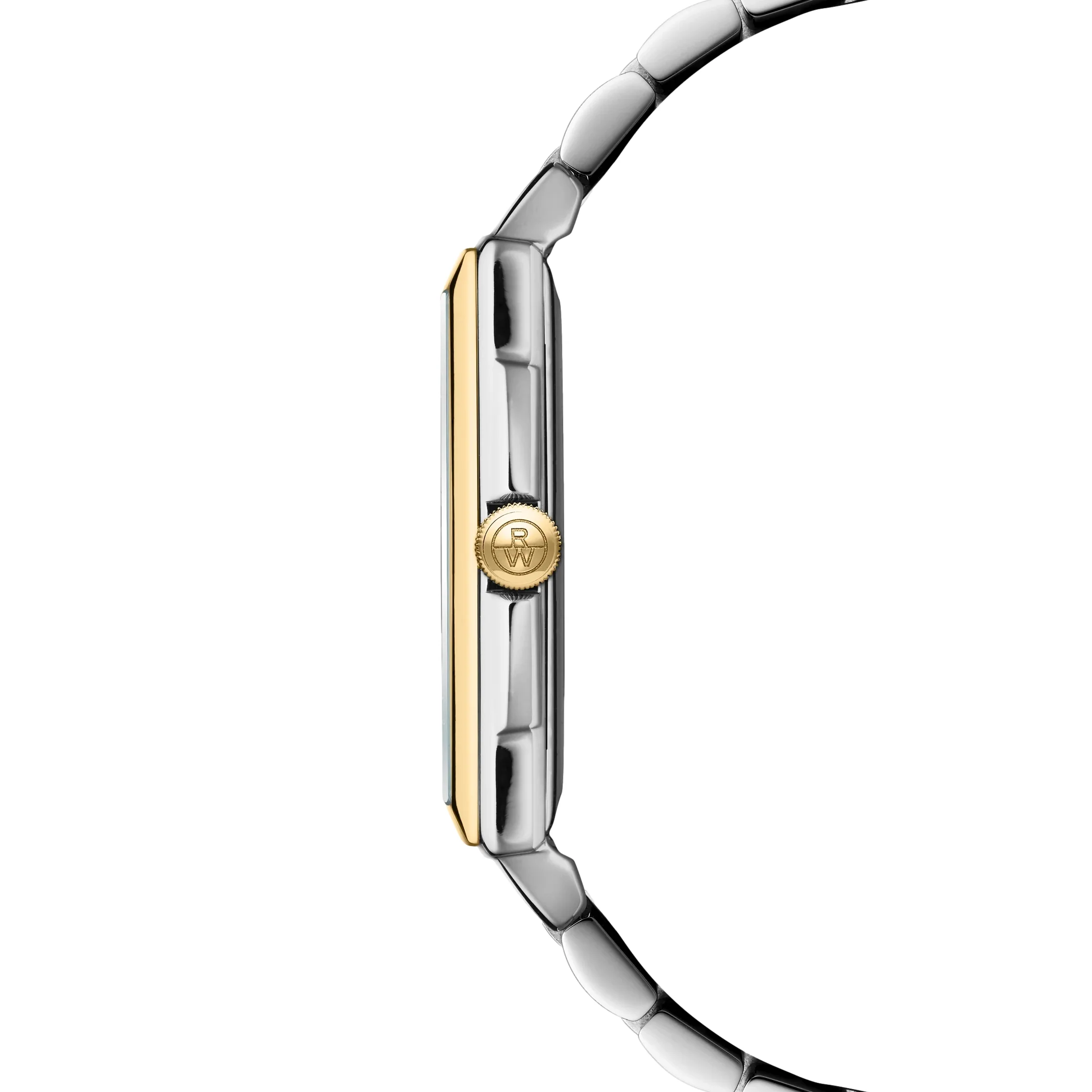 Toccata Square Yellow Gold Two-Tone 37mm - White on Bracelet - Image 3
