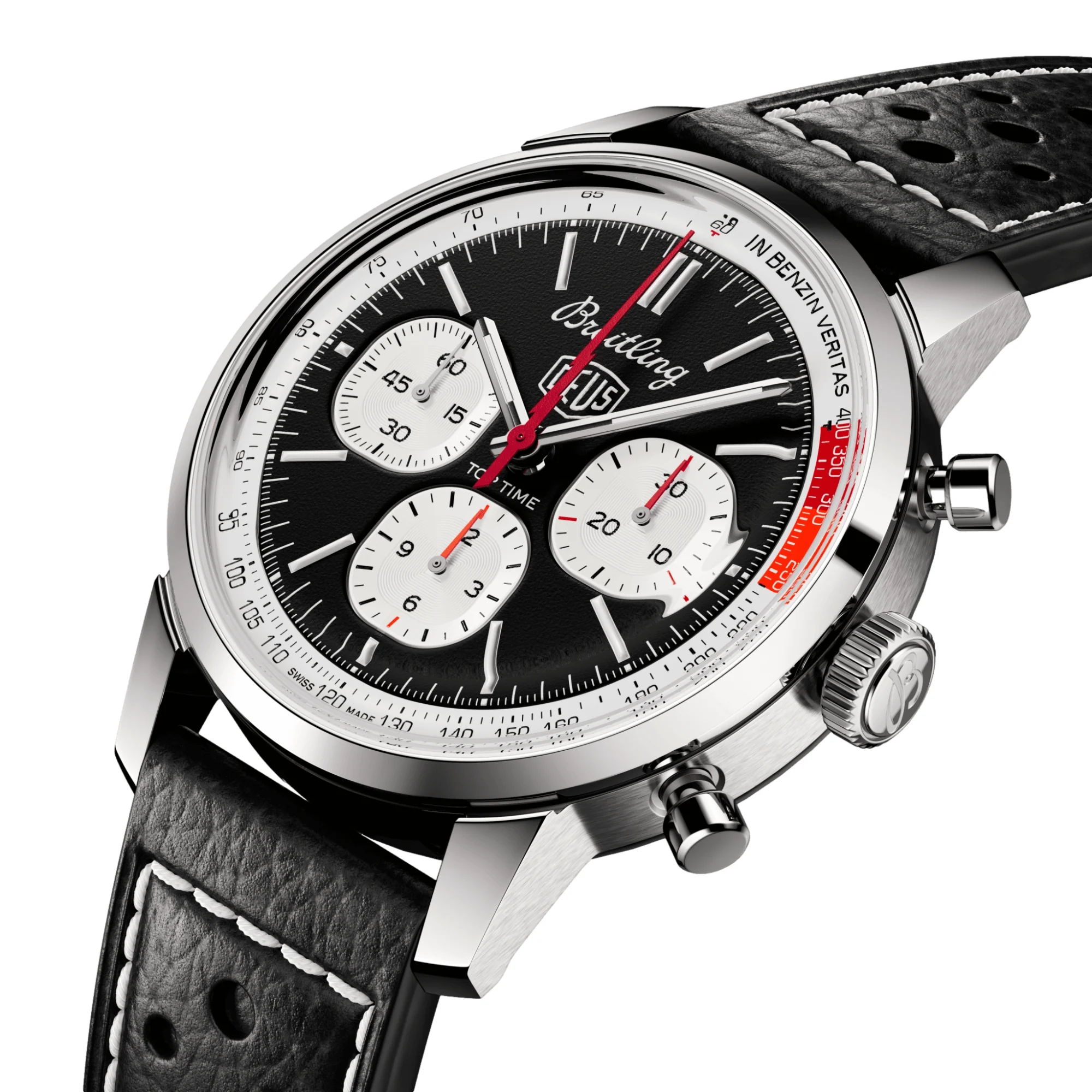 Top Time B01 Deus 41mm - Black on Leather Strap - Image 2