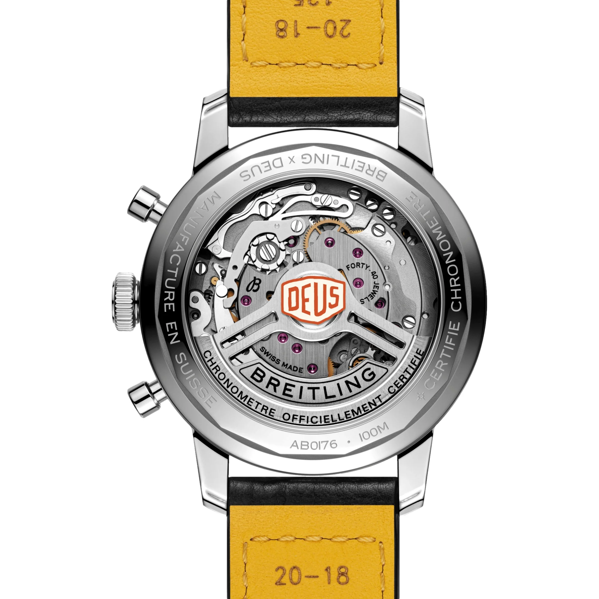 Top Time B01 Deus 41mm - Black on Leather Strap - Image 4