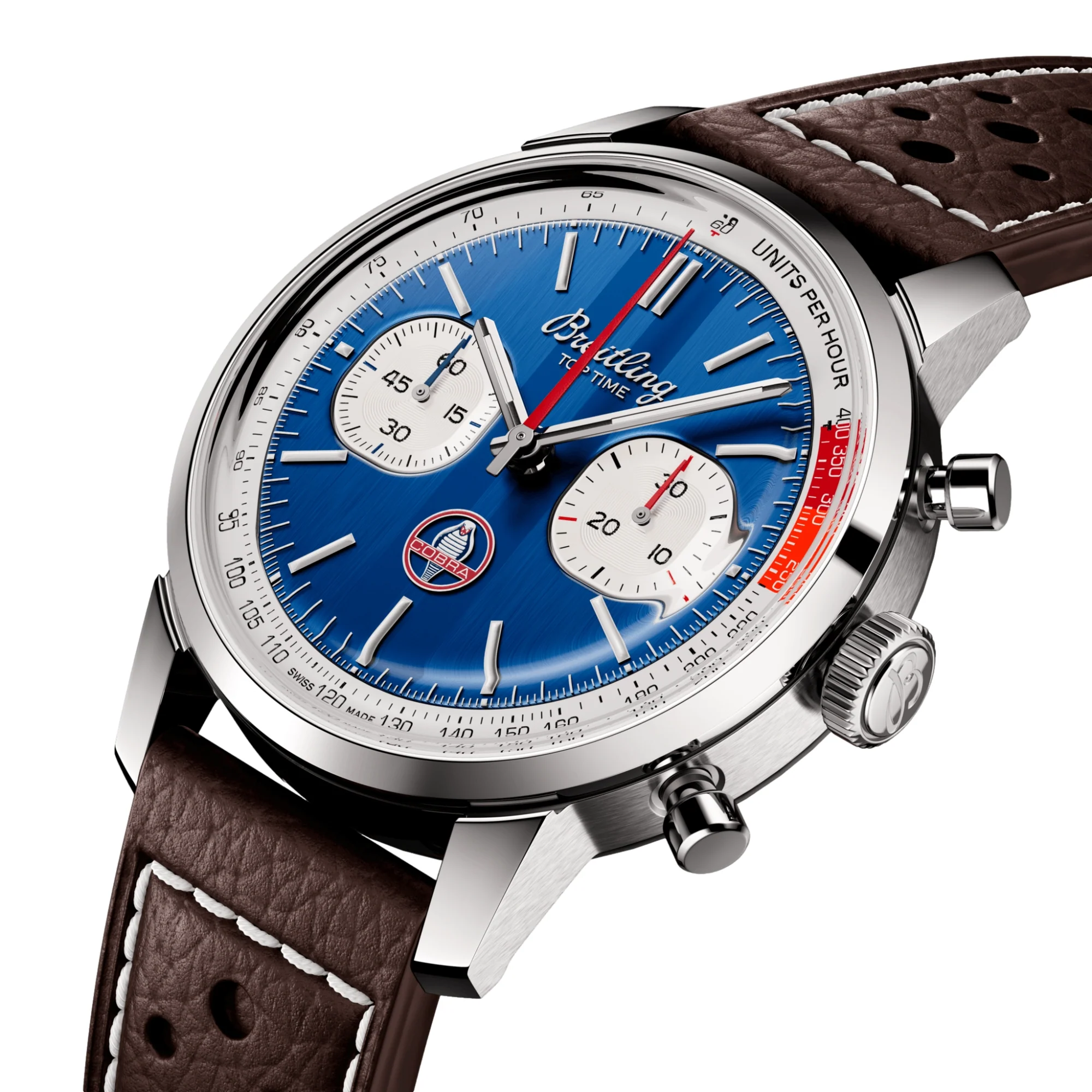Top Time B01 Shelby Cobra 41mm - Blue on Leather Strap - Image 2