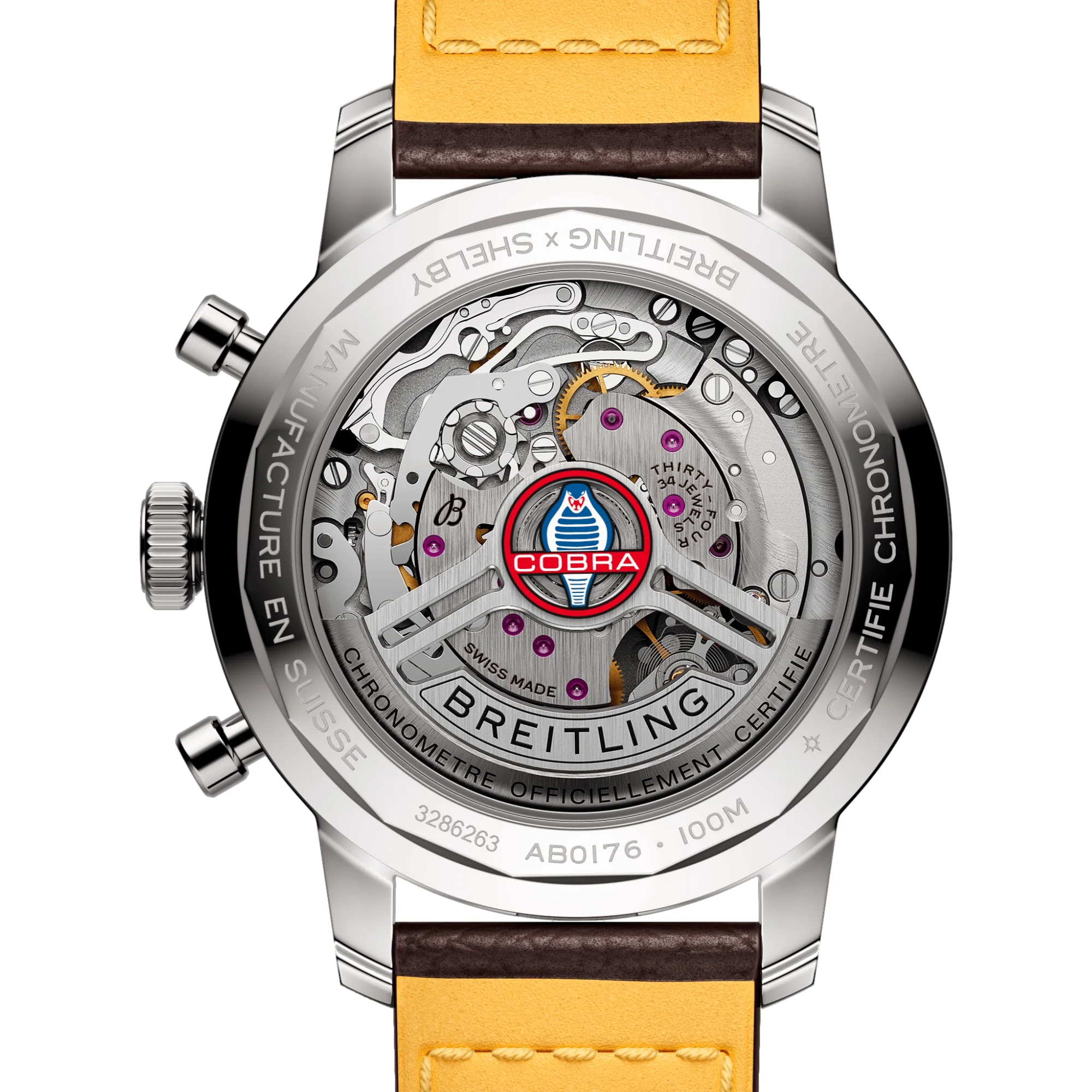 Top Time B01 Shelby Cobra 41mm - Blue on Leather Strap - Image 4