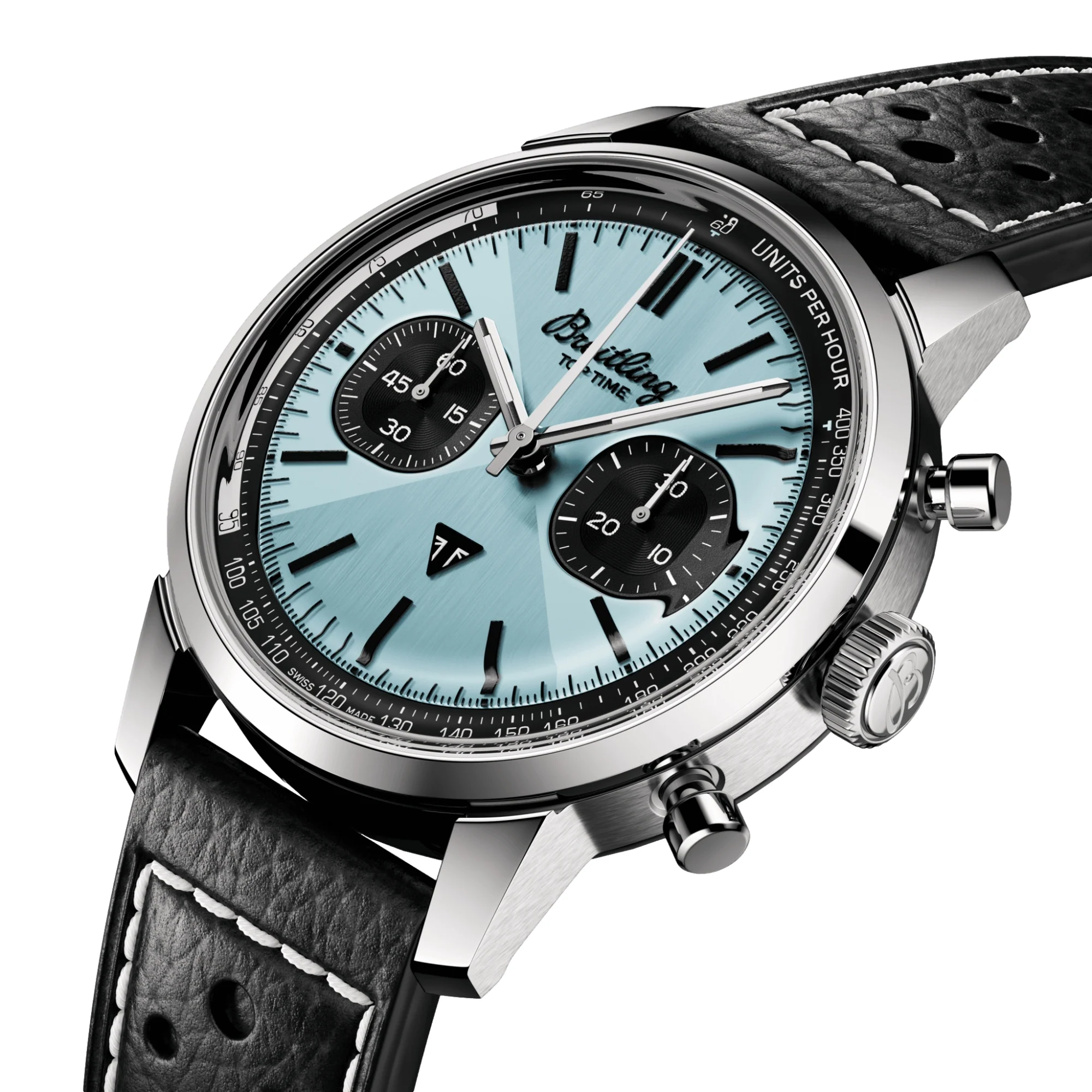 Top Time B01 Triumph 41mm - Ice Blue on Leather Strap - Image 2