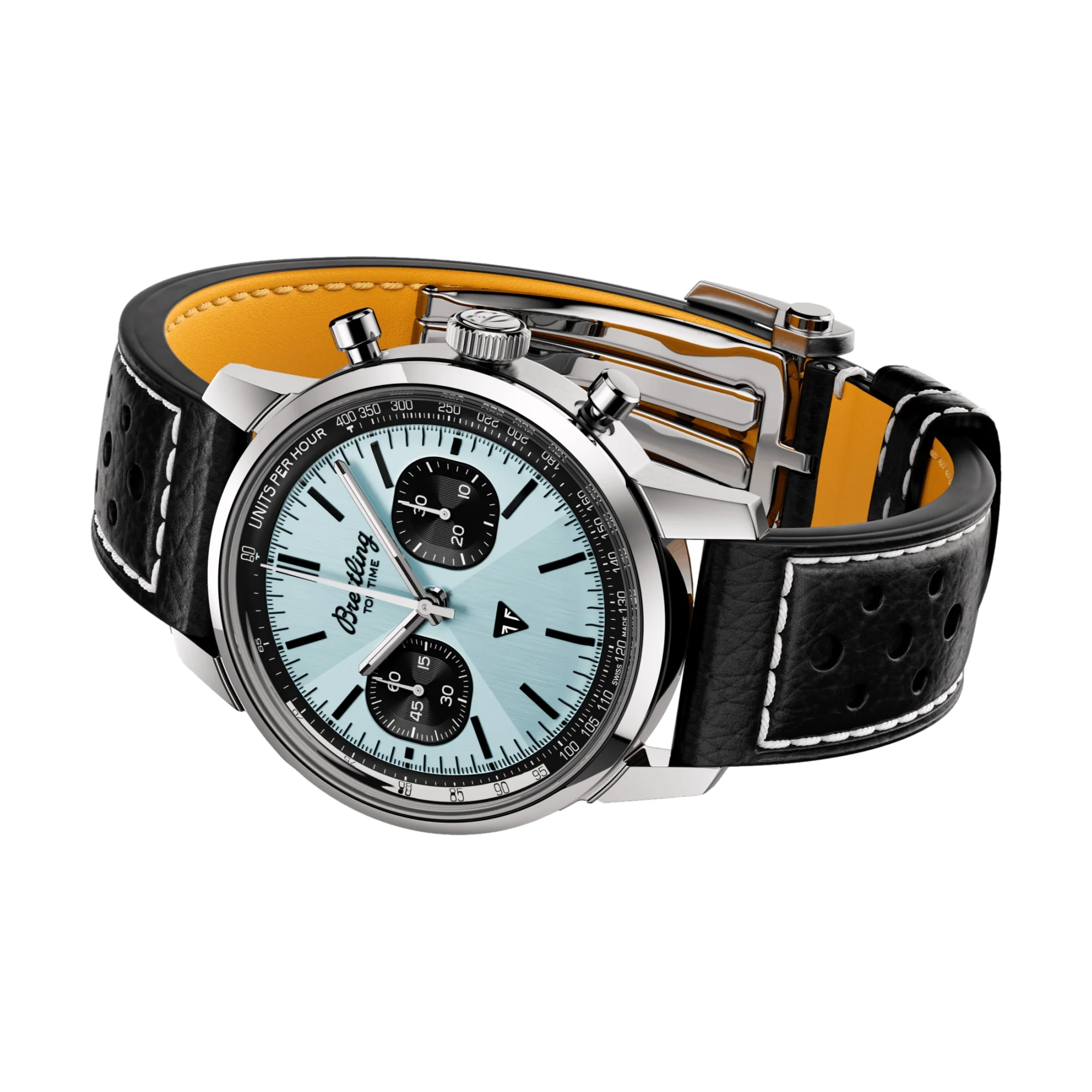 Top Time B01 Triumph 41mm - Ice Blue on Leather Strap - Image 3