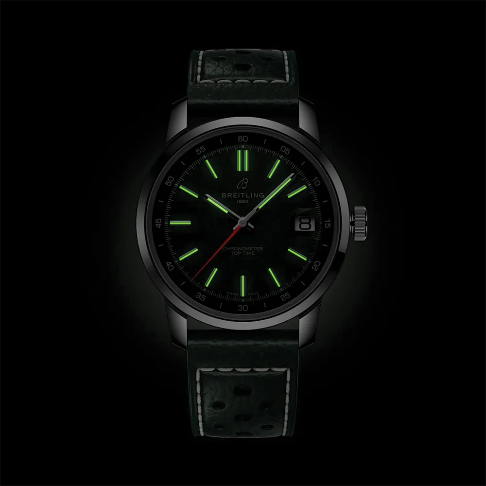Top Time B31 38mm - Green on Leather Strap - Image 3