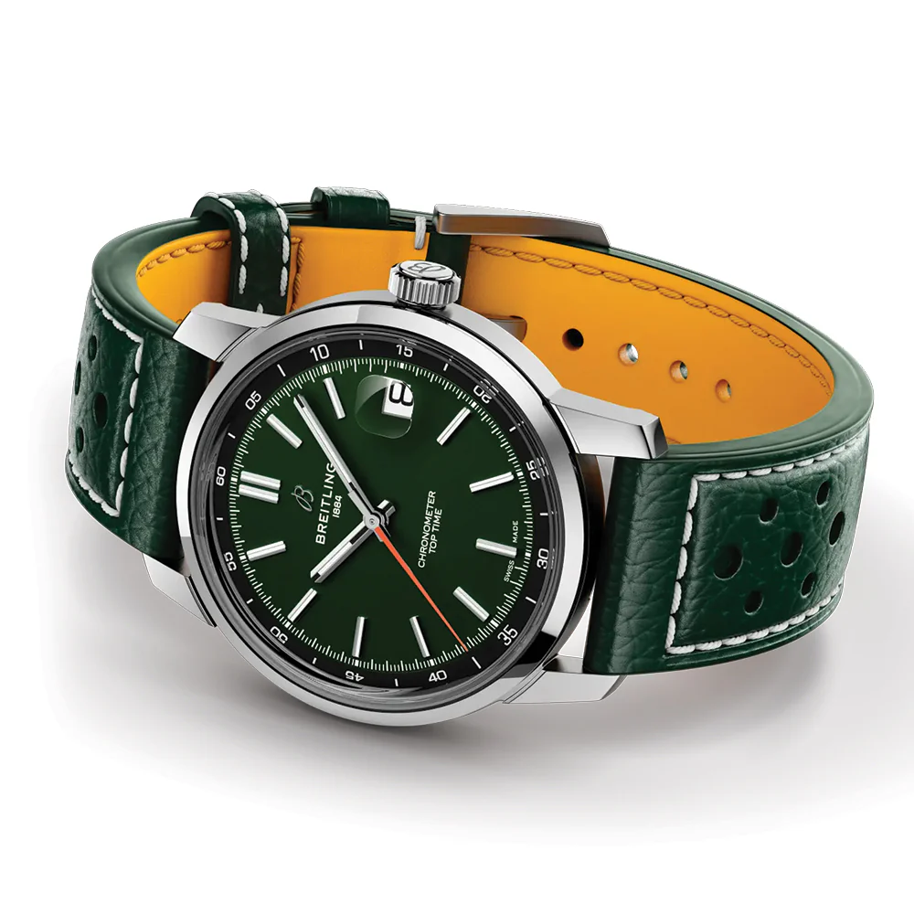 Top Time B31 38mm - Green on Leather Strap - Image 4