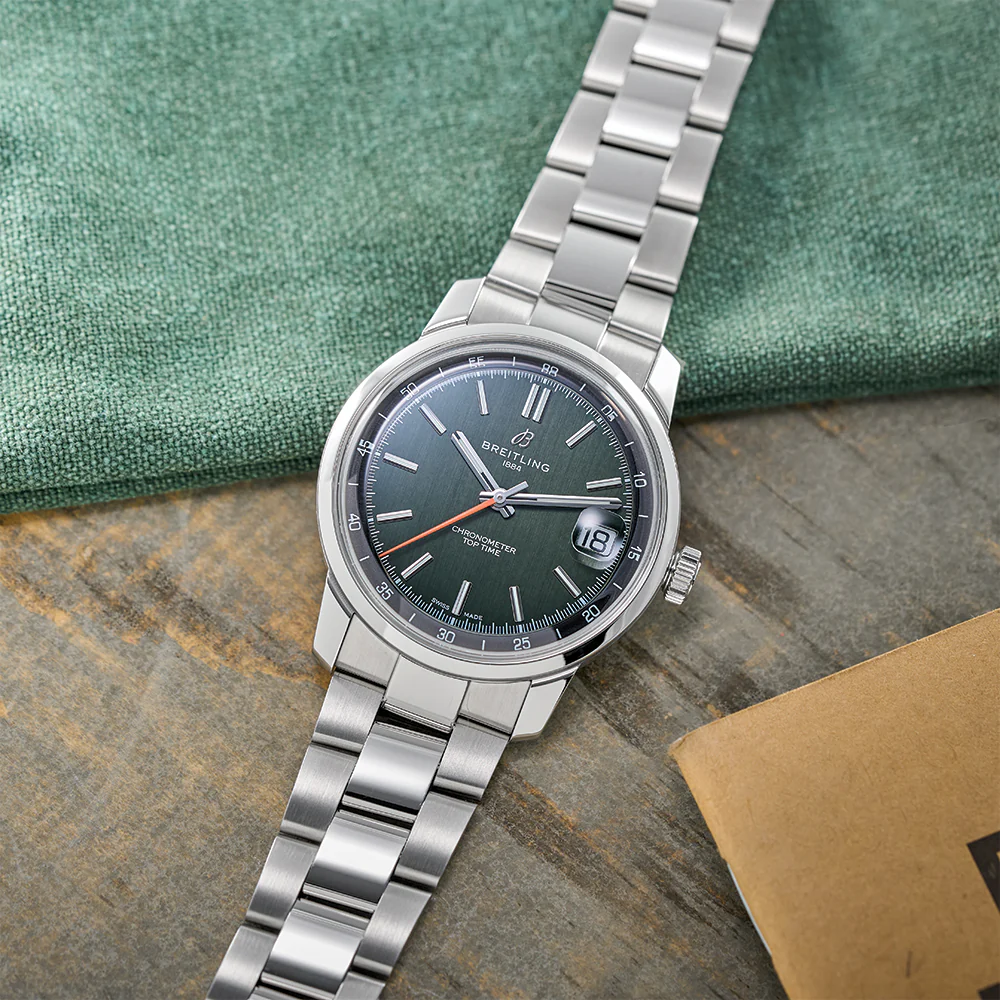 Top Time B31 38mm - Green on Bracelet - Image 2