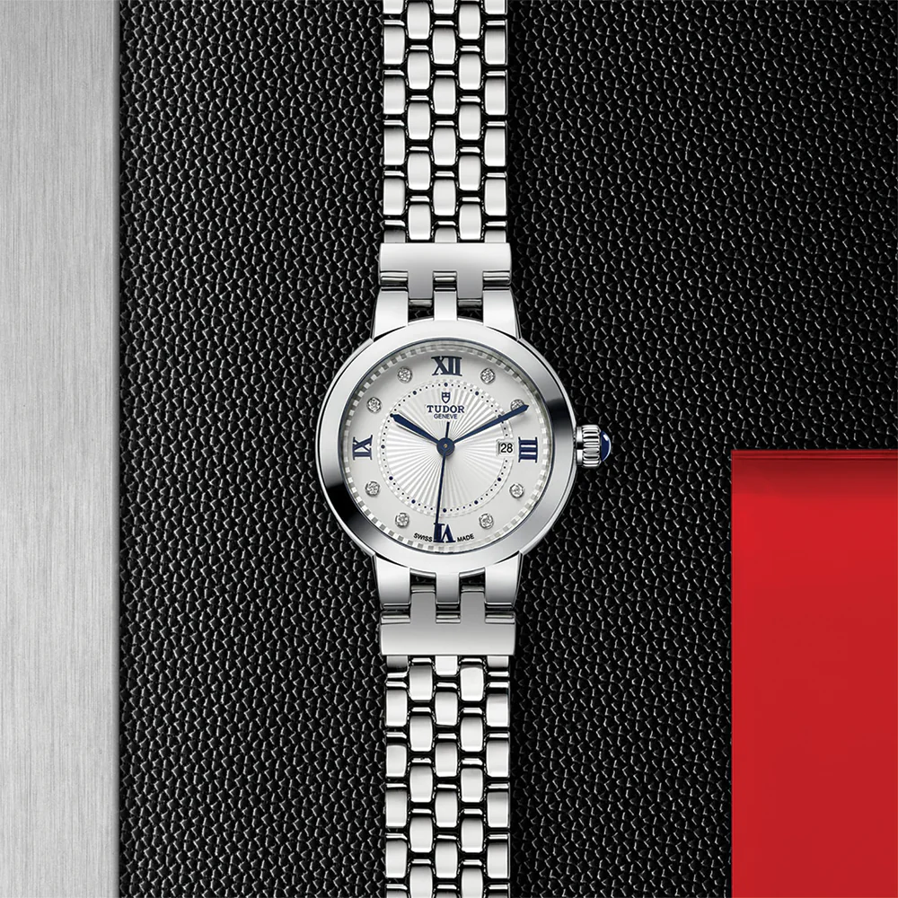 Clair de Rose 30mm - Silver, Diamond-Set on Bracelet - Image 2