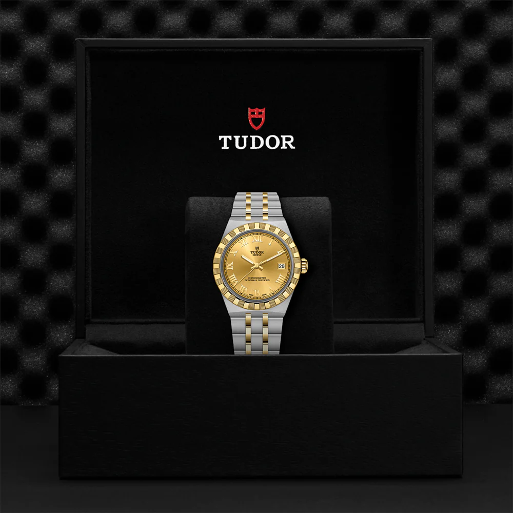 TUDOR Royal Yellow Gold Two-Tone 36mm - Champagne on Bracelet - Image 4