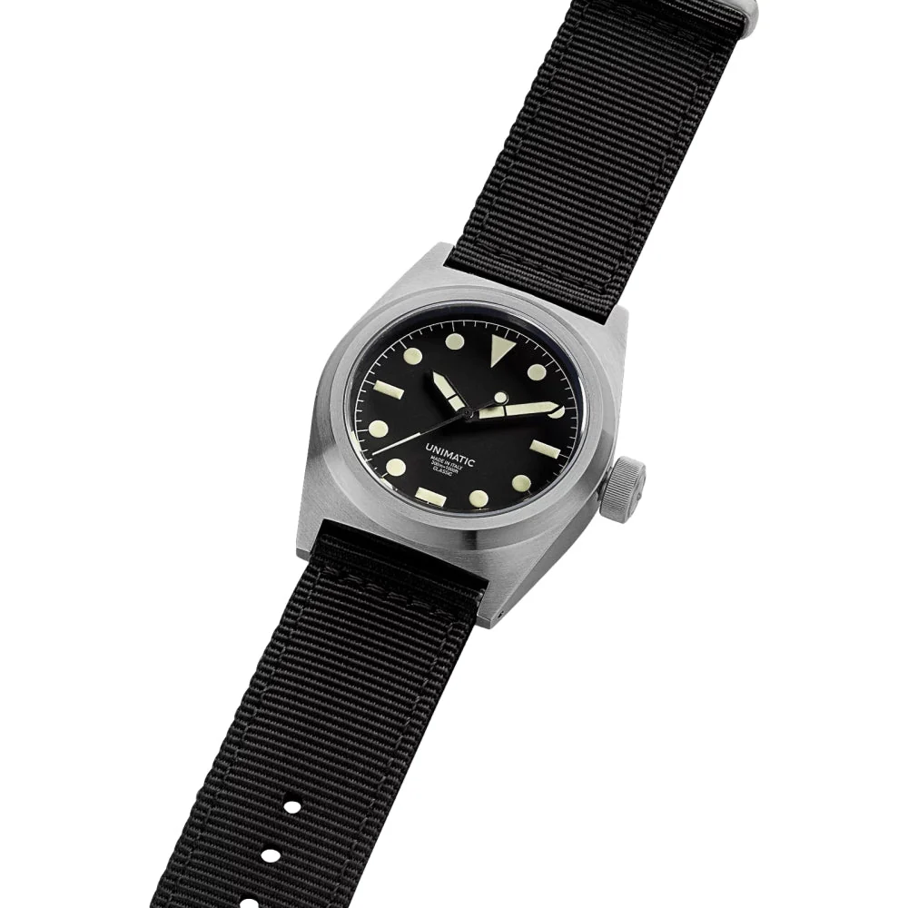 UC2 U2 Classic 38.5mm - Black on Fabric Strap - Image 2