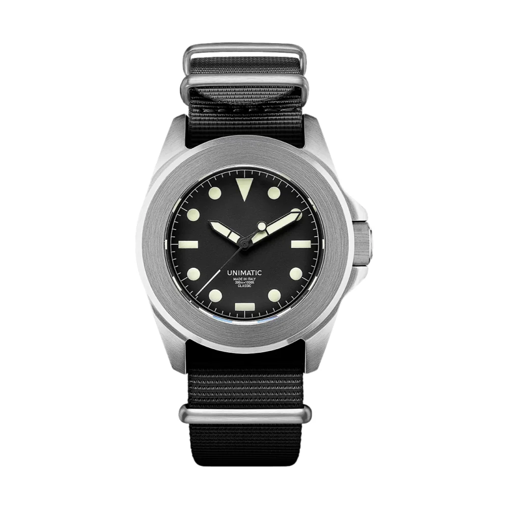 UC4 Modello Quattro U4 Classic 40mm - Black on Fabric Strap