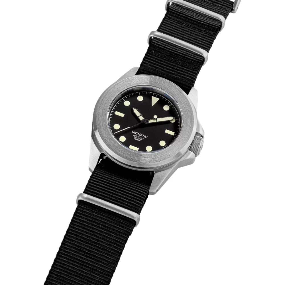 UC4 Modello Quattro U4 Classic 40mm - Black on Fabric Strap - Image 2