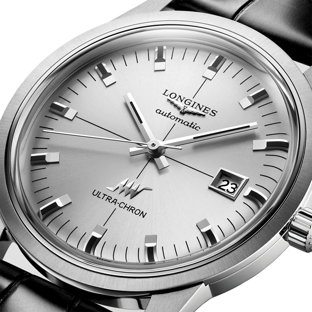 Ultra-Chron Classic 40mm - Silver on Leather Strap - Image 3