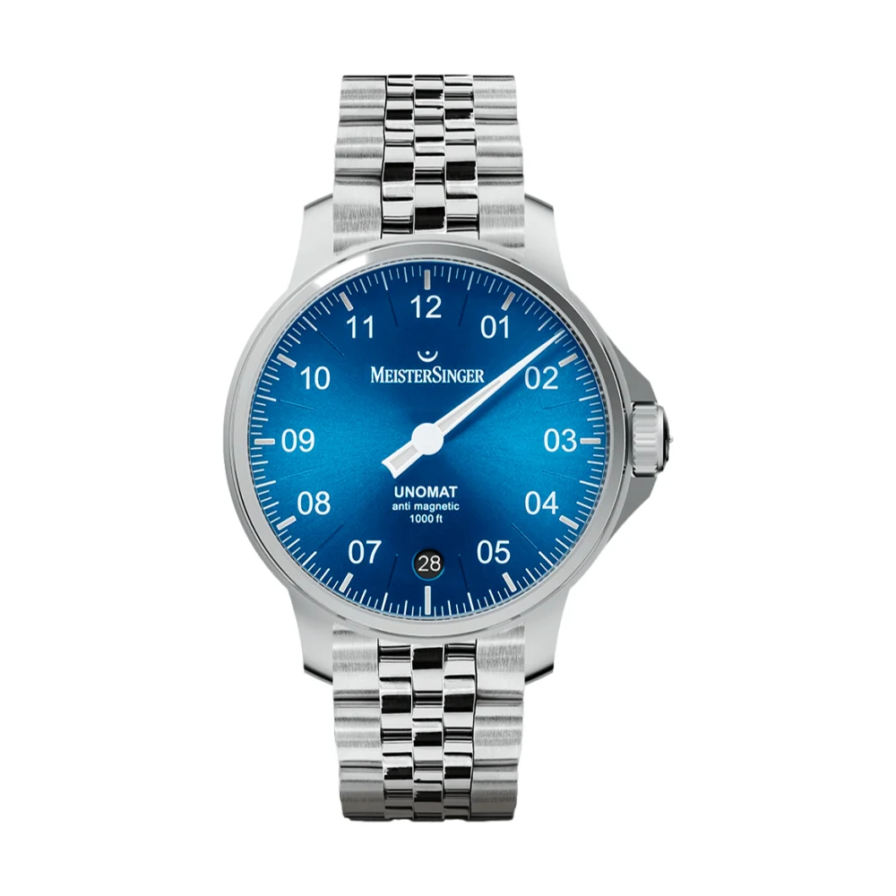 Unomat Automatic 43mm - Sunburst Medium Blue on Bracelet