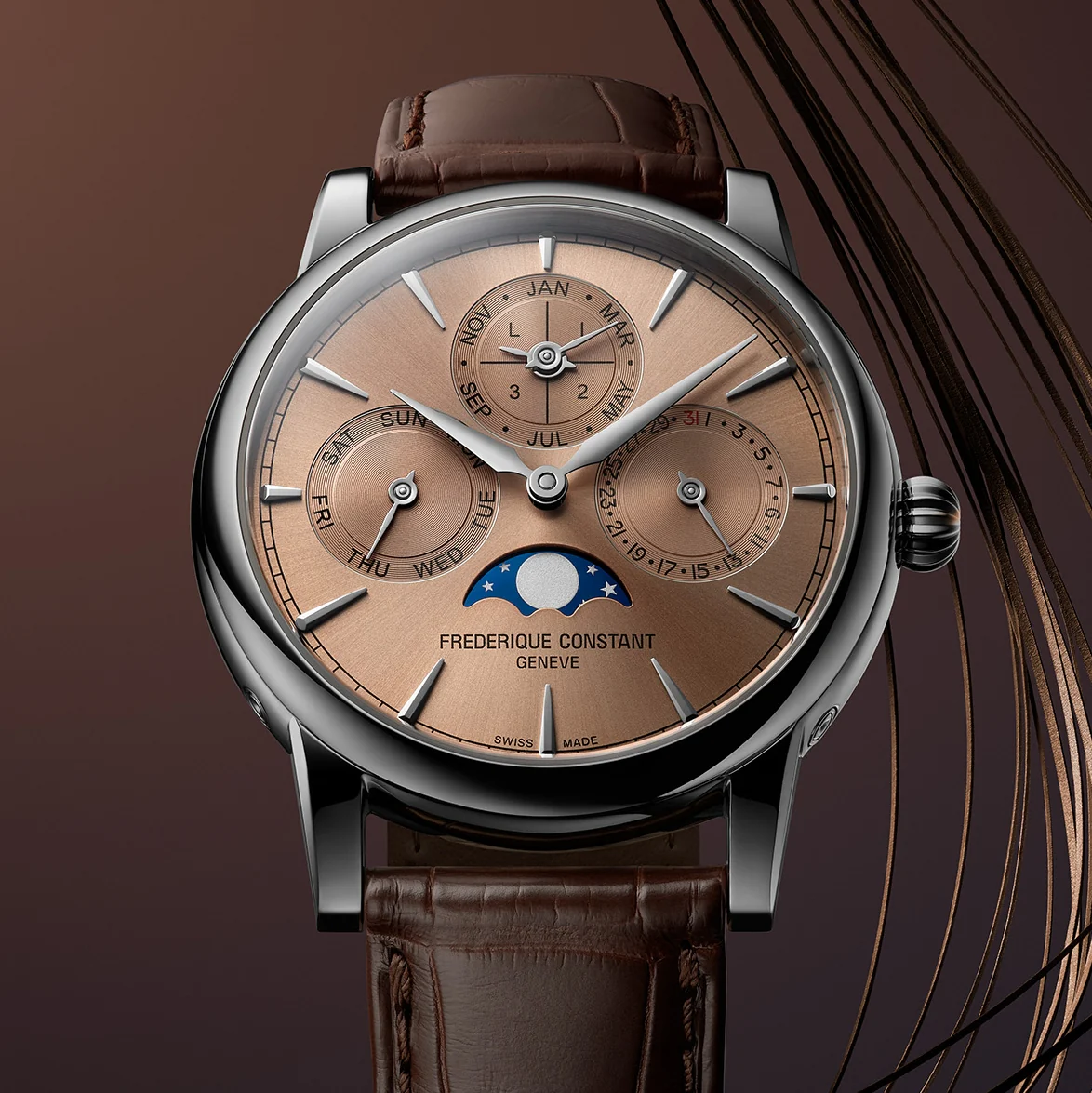 Classic Perpetual Calendar Manufacture 40mm - Salmon on Leather Strap - Image 2
