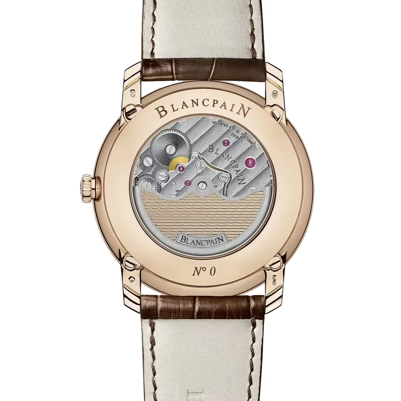 Villeret Quantième Perpétuel 8 Jours Red Gold 42mm - White on Leather Strap - Image 3