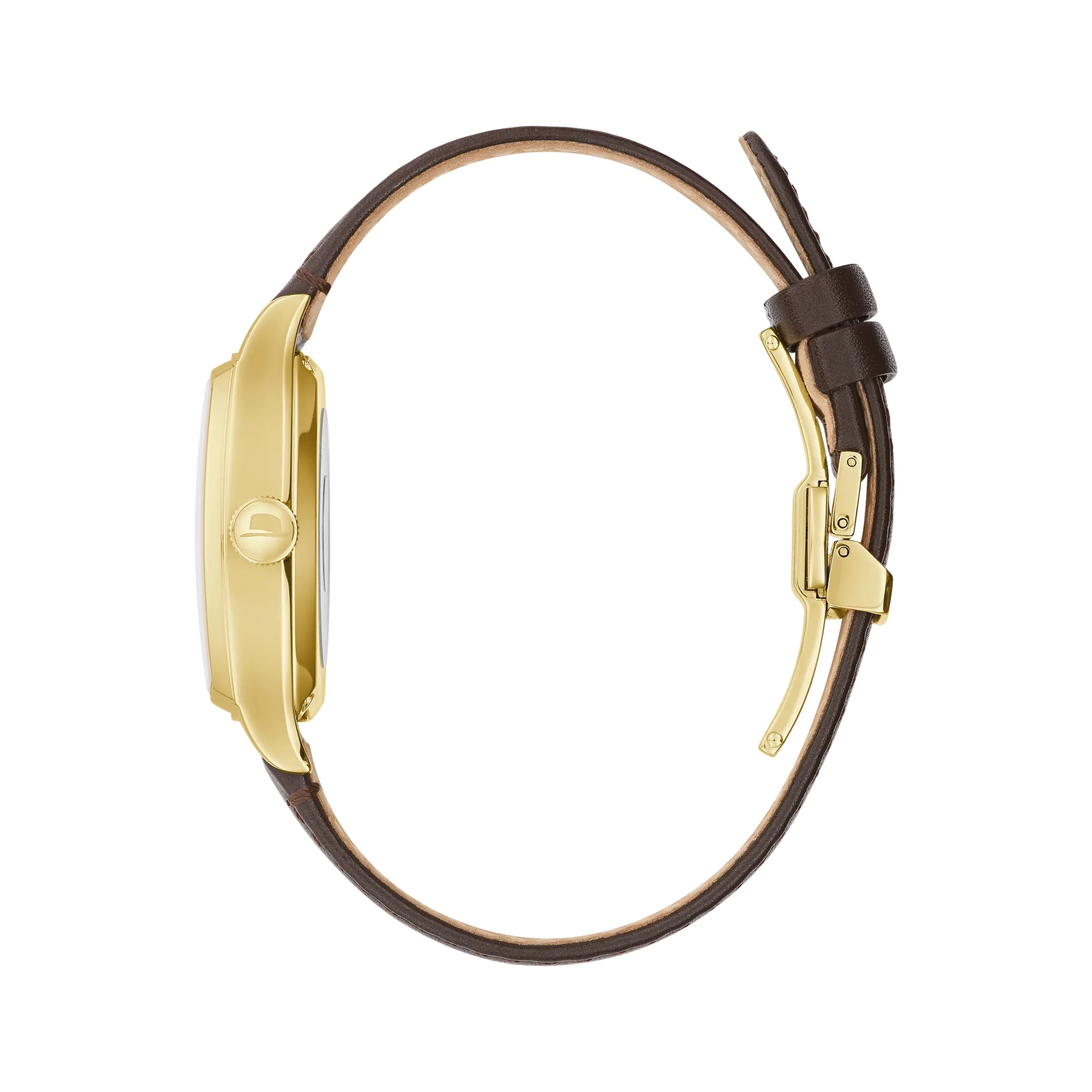 Young at Heart Gold-Tone 33.5mm - Brown on Leather Strap - Image 4