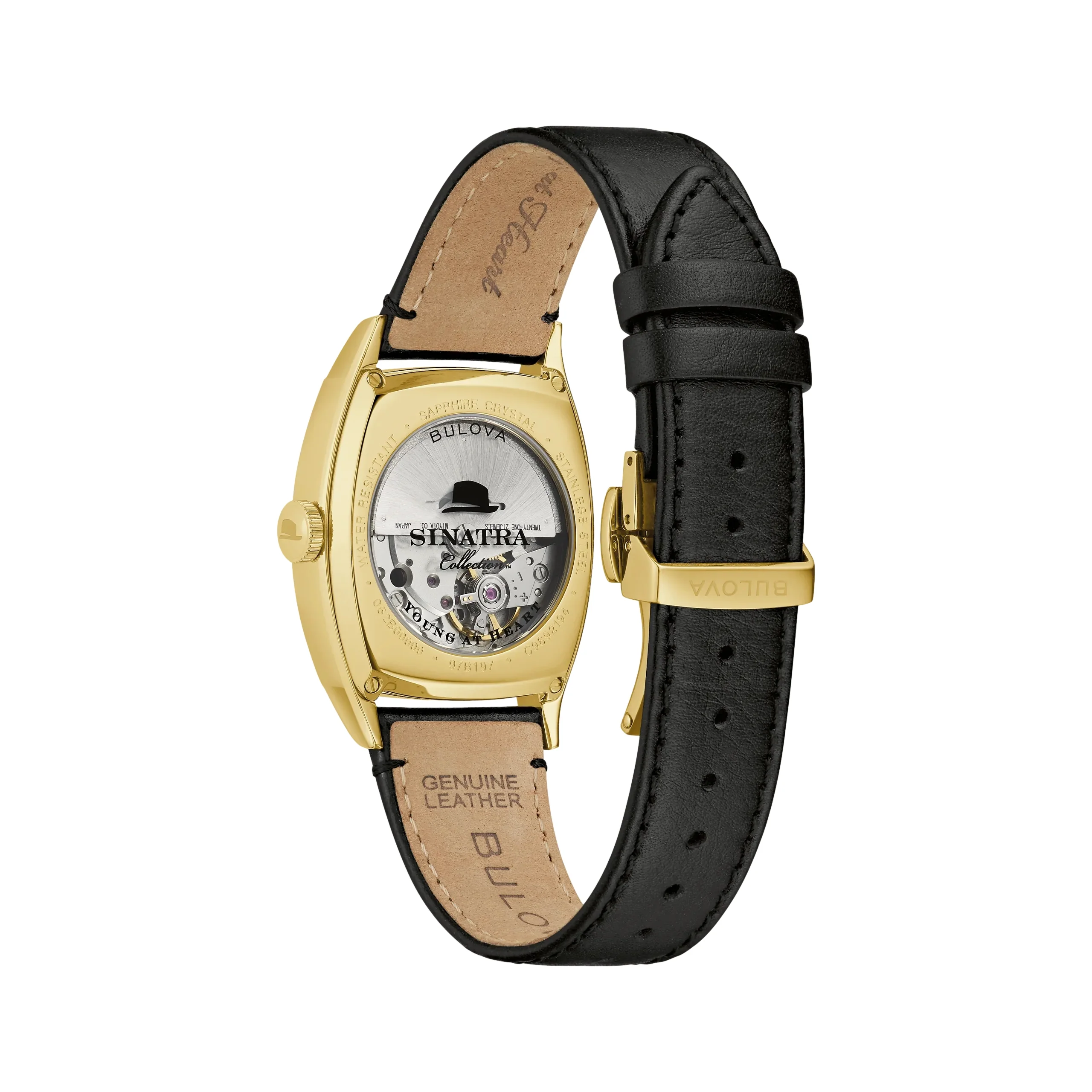 Young at Heart Gold-Tone 33.5mm - SIlver on Leather Strap - Image 3