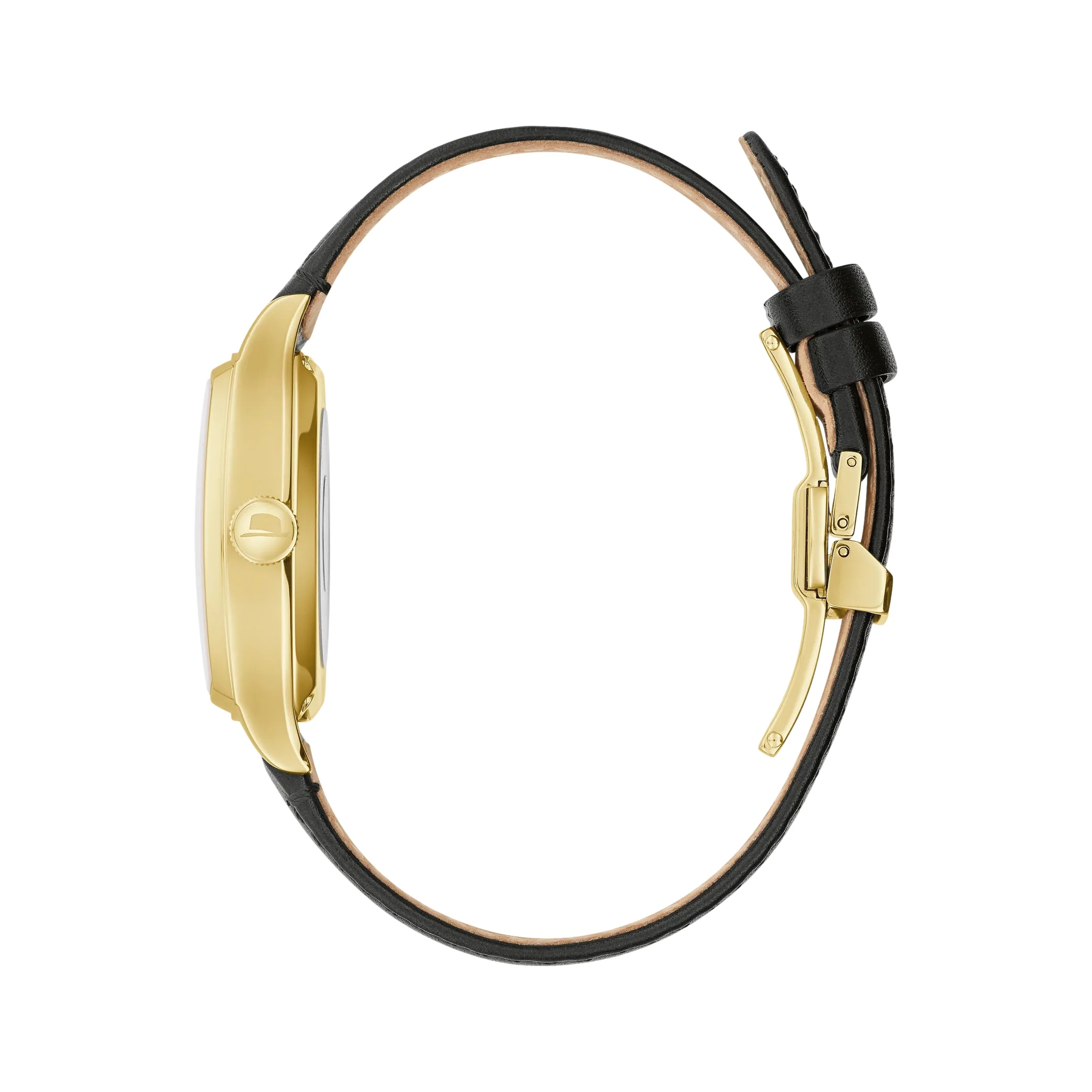 Young at Heart Gold-Tone 33.5mm - SIlver on Leather Strap - Image 4