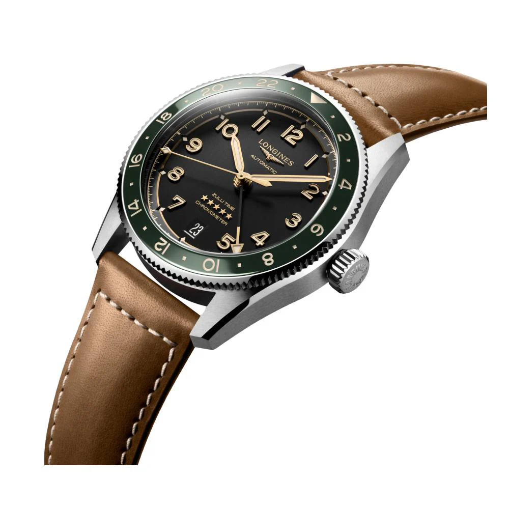 Spirit Zulu Time 39mm - Green on Leather Strap - Image 2